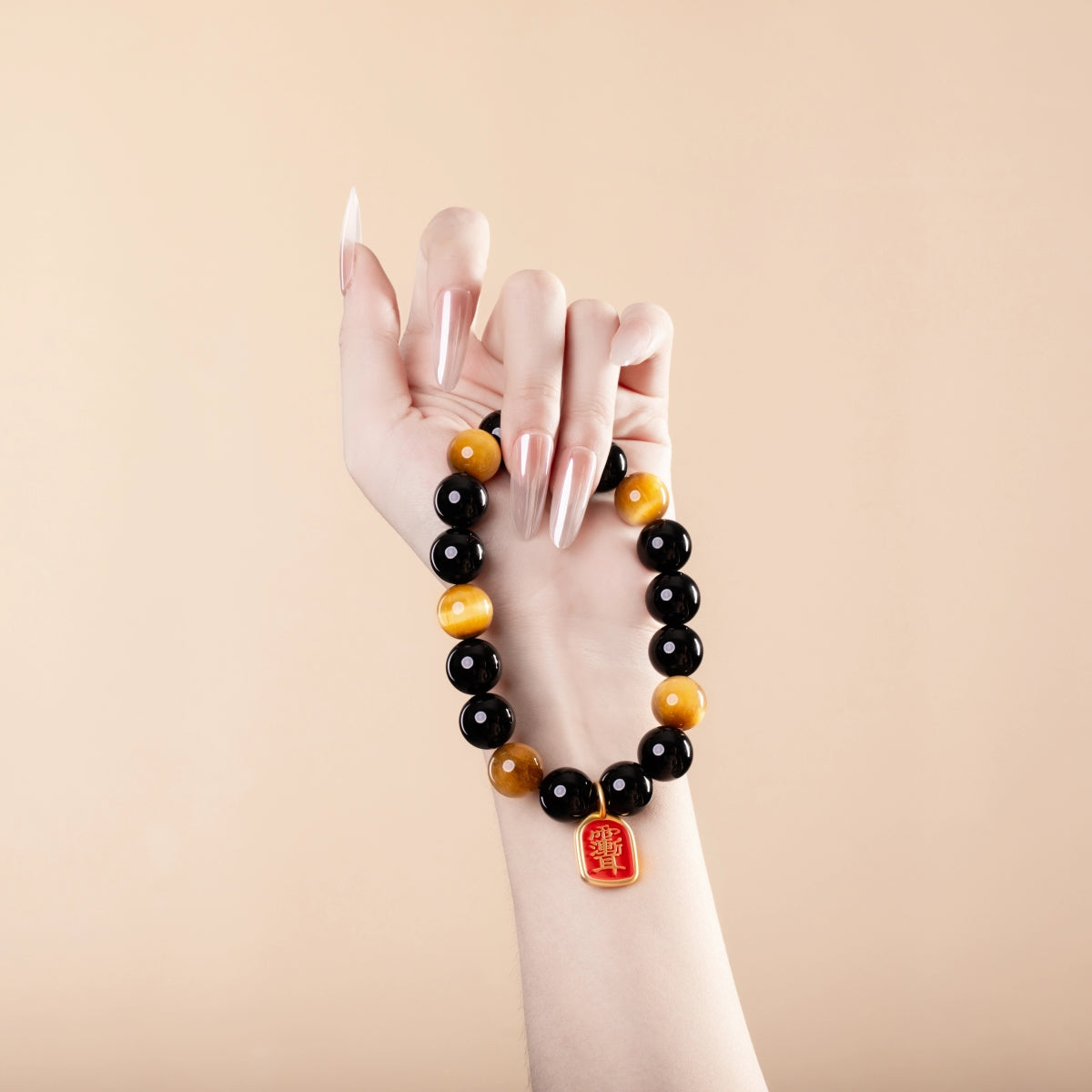 Bracelet For Water Element Amplified Energy - Black Agate & Golden Tiger’s Eye