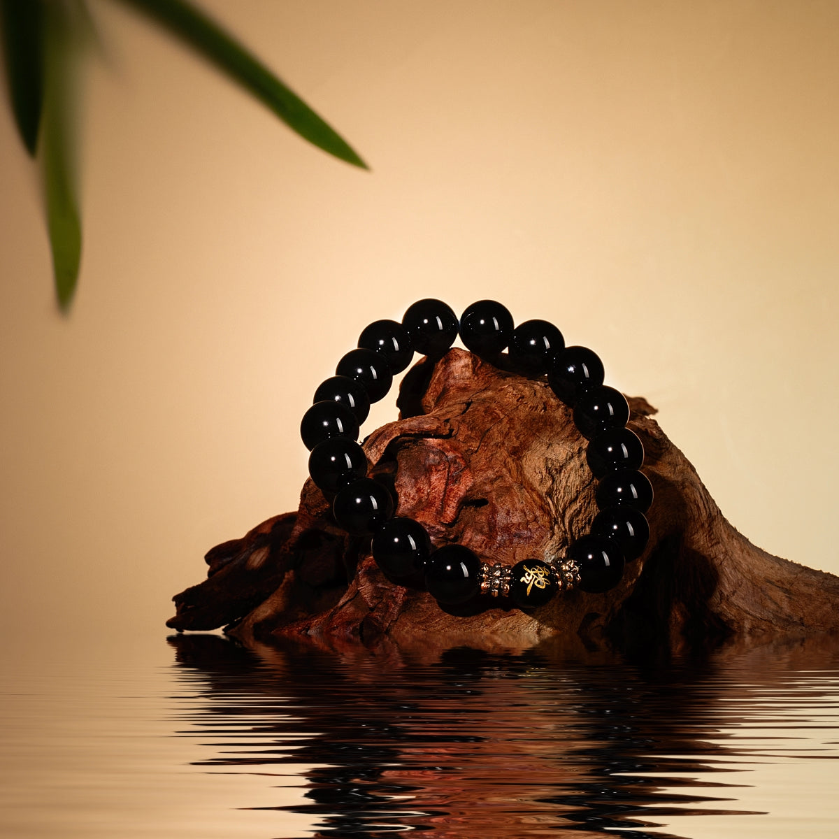 Bracelet For Water Element Gentle & Balance Energy - Black Agate