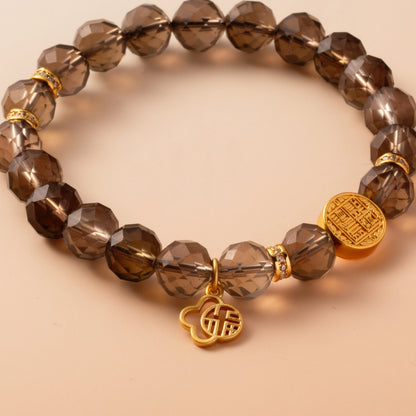 Bracelet For Water Element Gentle & Balance Energy - Smoky Quartz