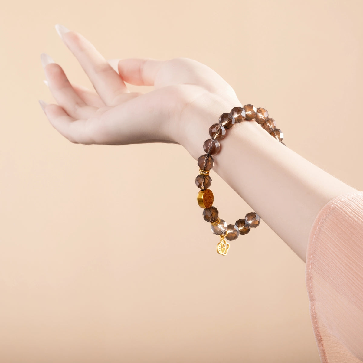 Bracelet For Water Element Gentle & Balance Energy - Smoky Quartz