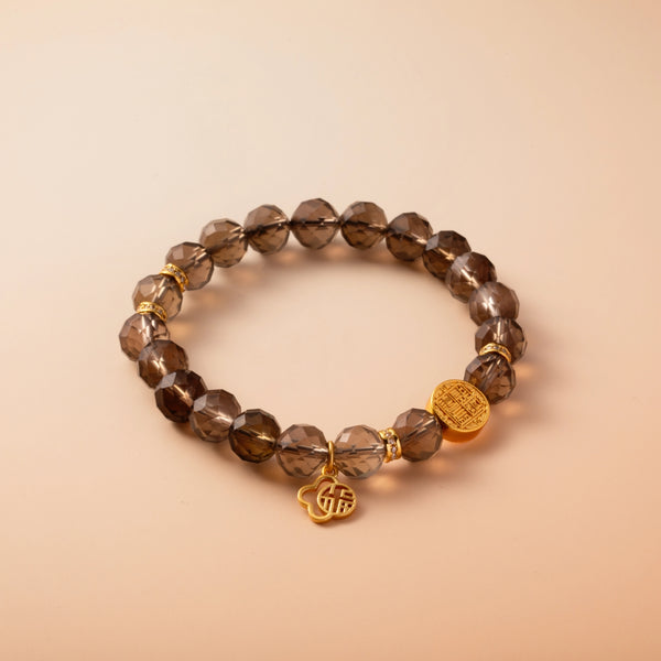 Bracelet For Water Element Gentle & Balance Energy - Smoky Quartz