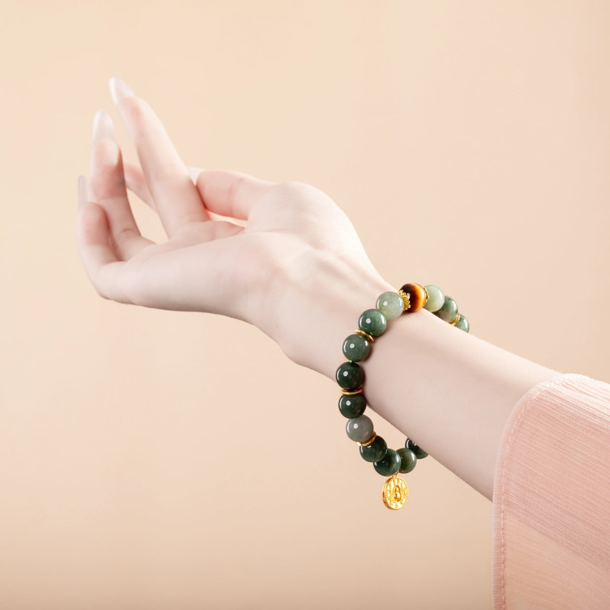 Bracelet For Wood Element Amplified Energy - Jadeite & Citrine