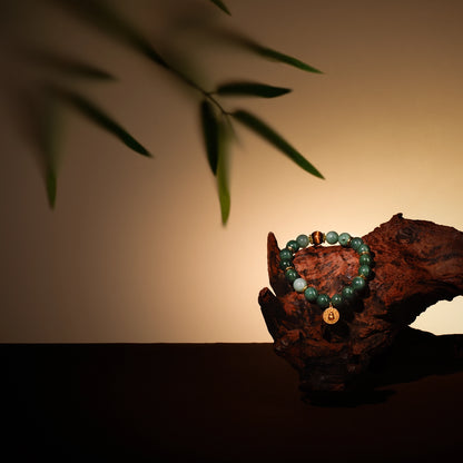 Bracelet For Wood Element Amplified Energy - Jadeite & Citrine