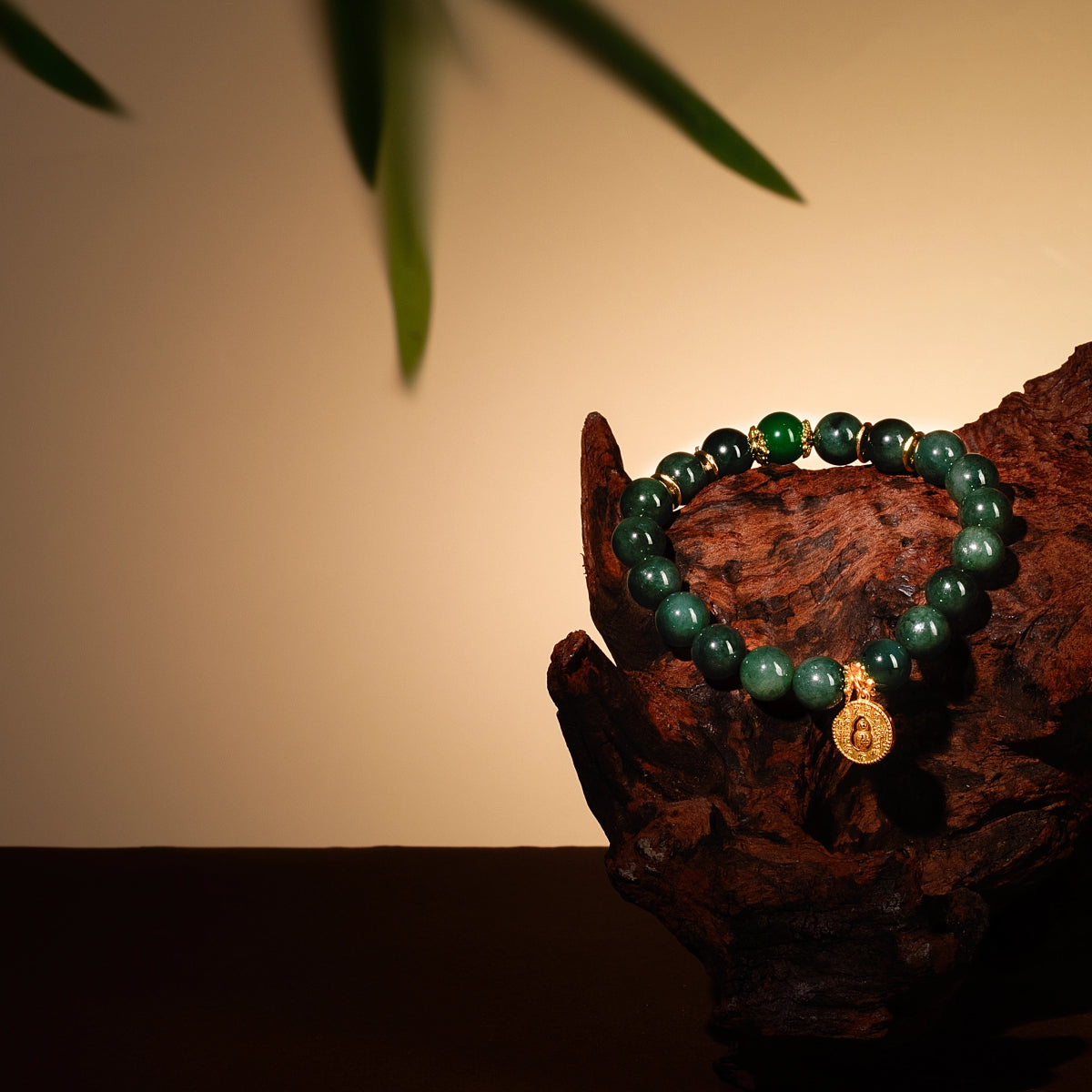 Bracelet For Wood Element Gentle & Balance Energy- Jadeite & Green Agate
