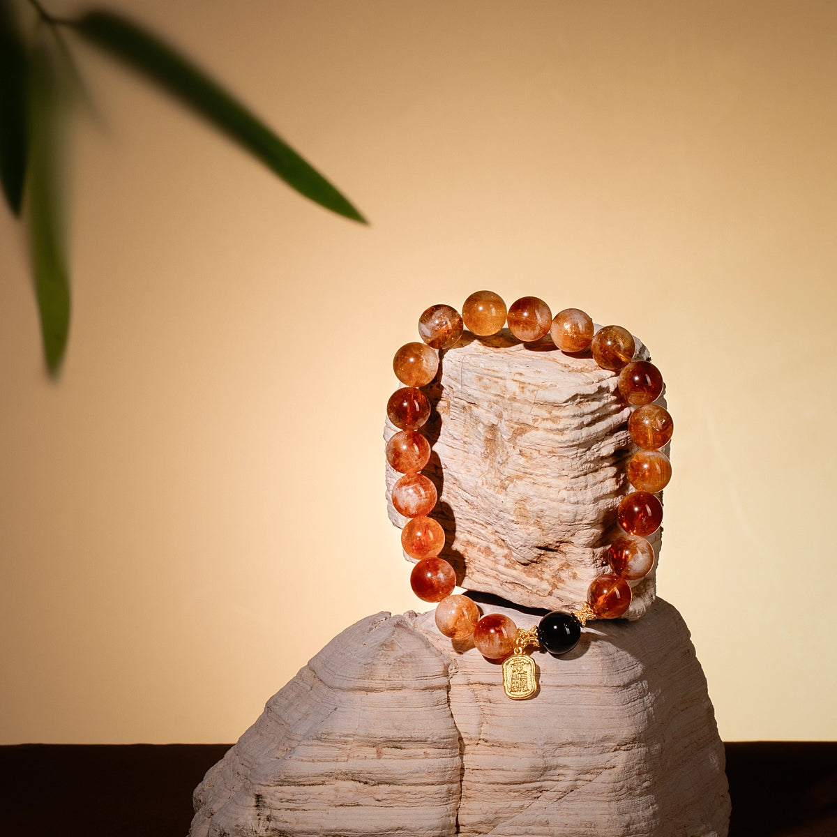 Bracelet For Earth Element Amplified Energy- Citrine & Jet