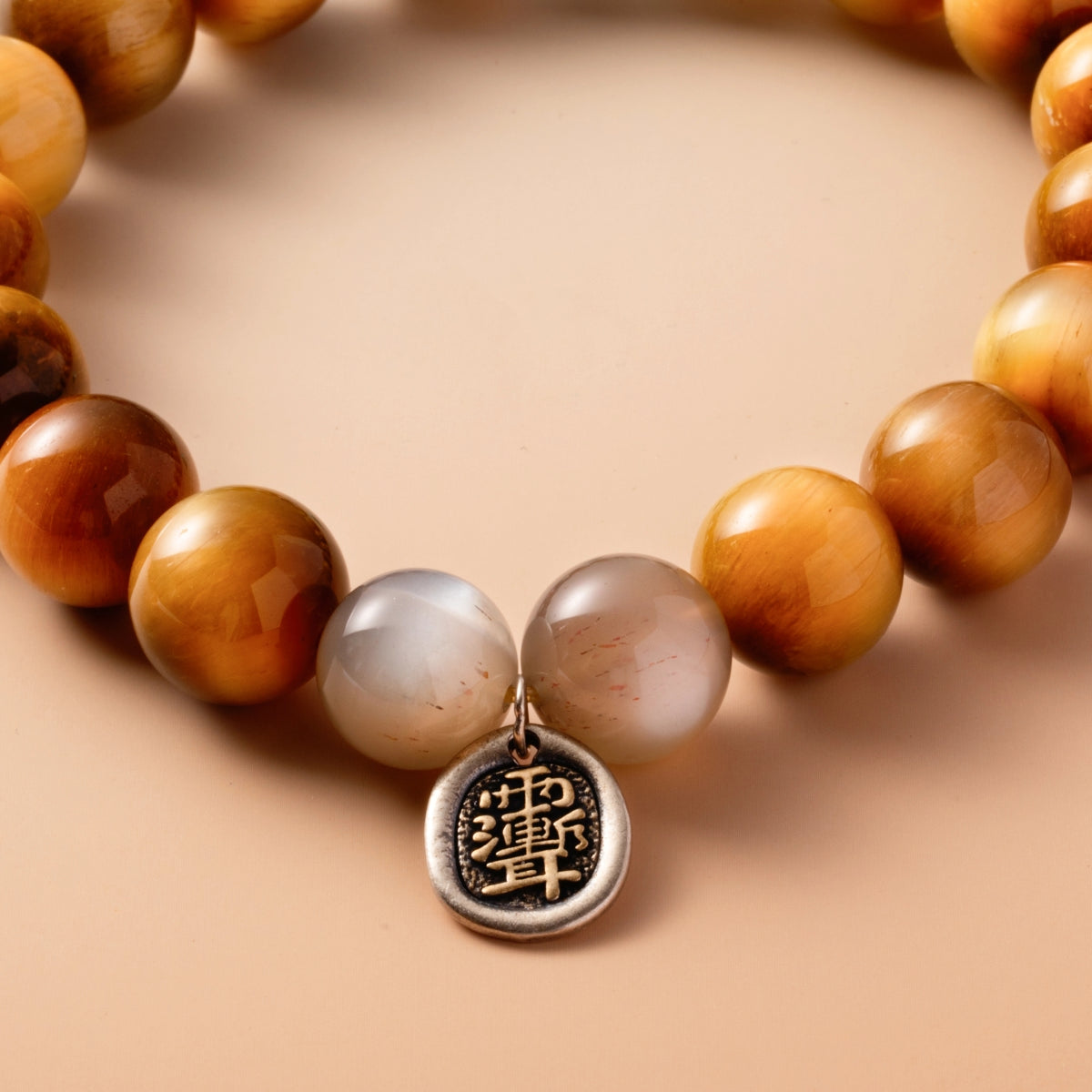 Bracelet For Earth Element Amplified Energy- Golden Tiger's Eye & Moonstone