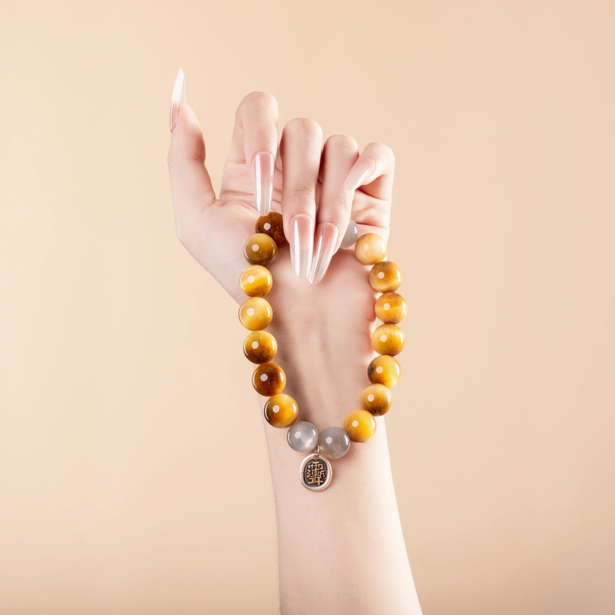 Bracelet For Earth Element Amplified Energy- Golden Tiger's Eye & Moonstone