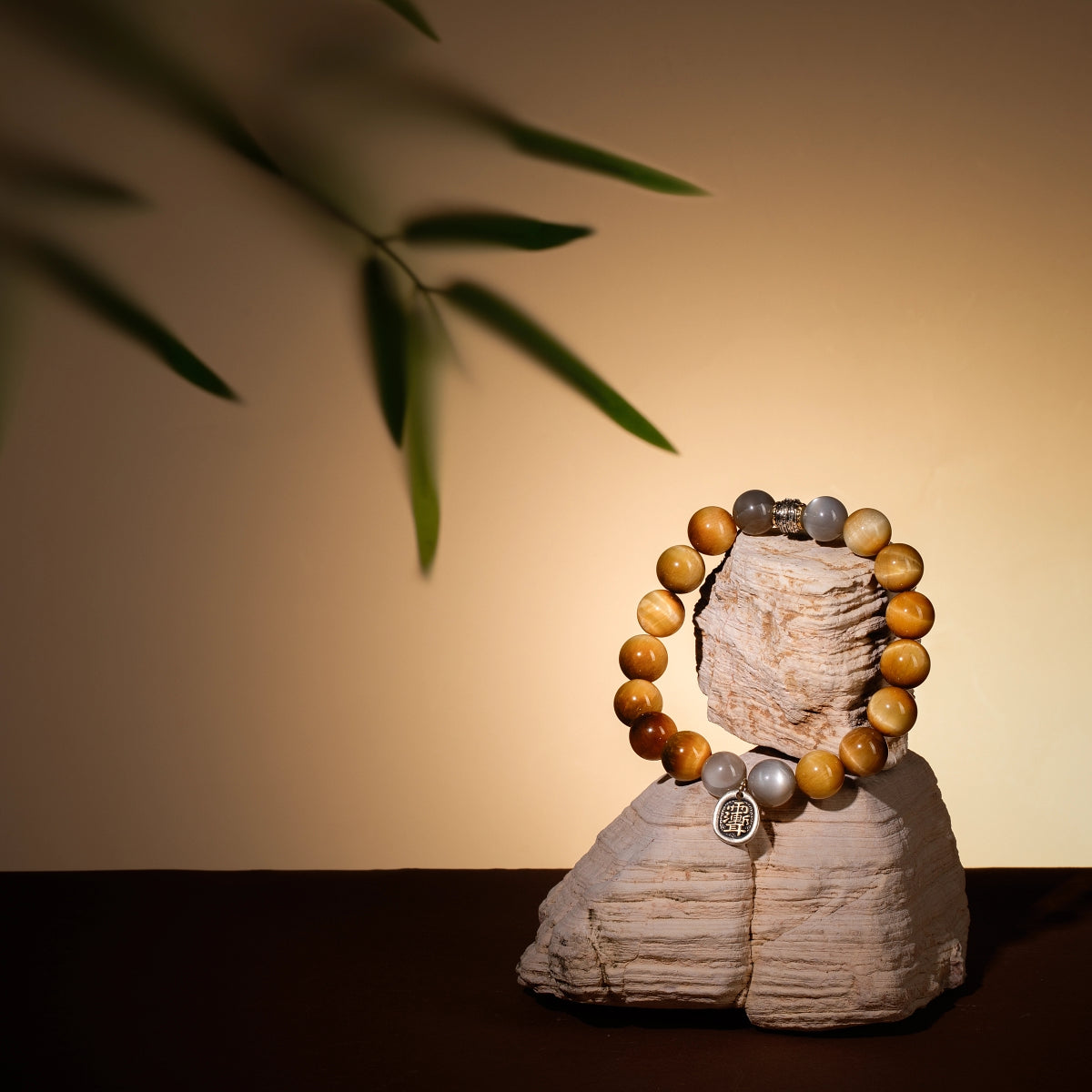 Bracelet For Earth Element Amplified Energy- Golden Tiger's Eye & Moonstone