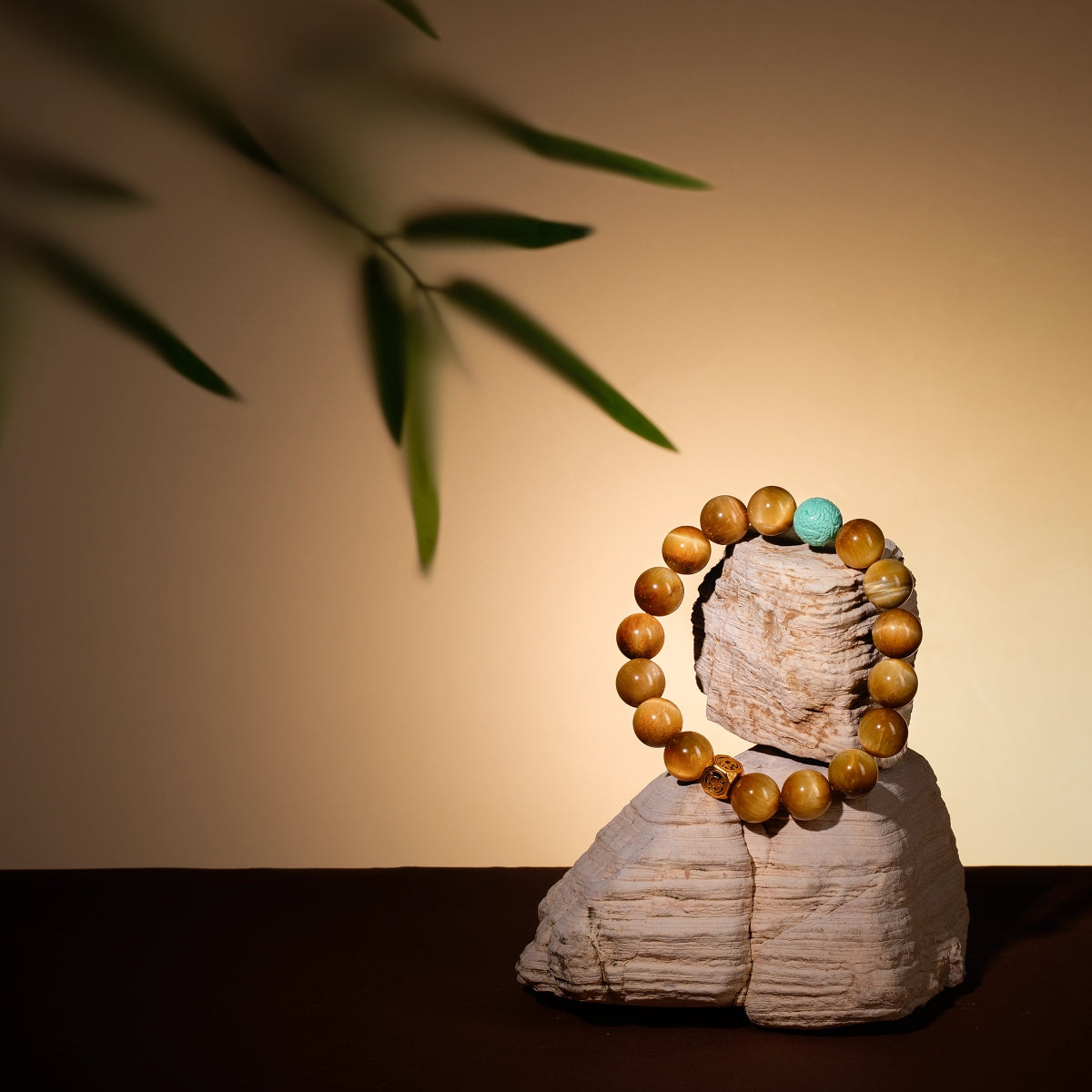 Bracelet For Earth Element Amplified Energy- Golden Tiger's Eye & Turquoise
