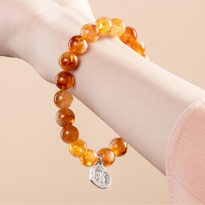 Bracelet For Earth Element Gentle & Balance Energy - Citrine