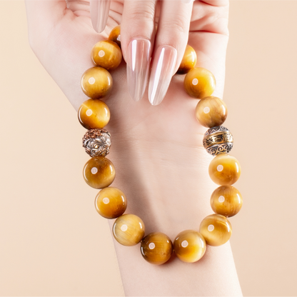Bracelet For Earth Element Gentle & Balance Energy - Golden Tiger's Eye