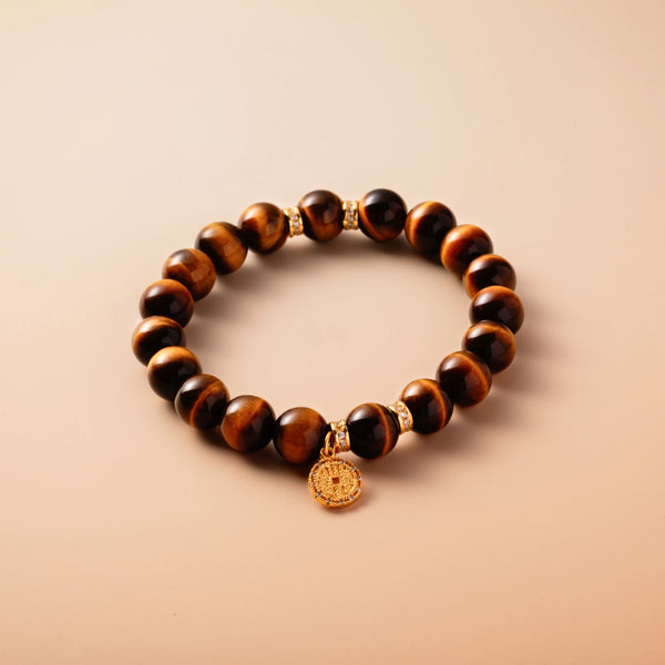Bracelet For Earth Element Gentle & Balance Energy - Golden Tiger's Eye