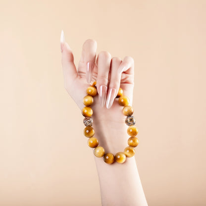 Bracelet For Earth Element Gentle & Balance Energy - Golden Tiger's Eye