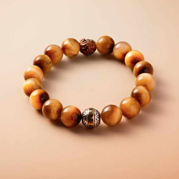 Bracelet For Earth Element Gentle & Balance Energy - Golden Tiger's Eye