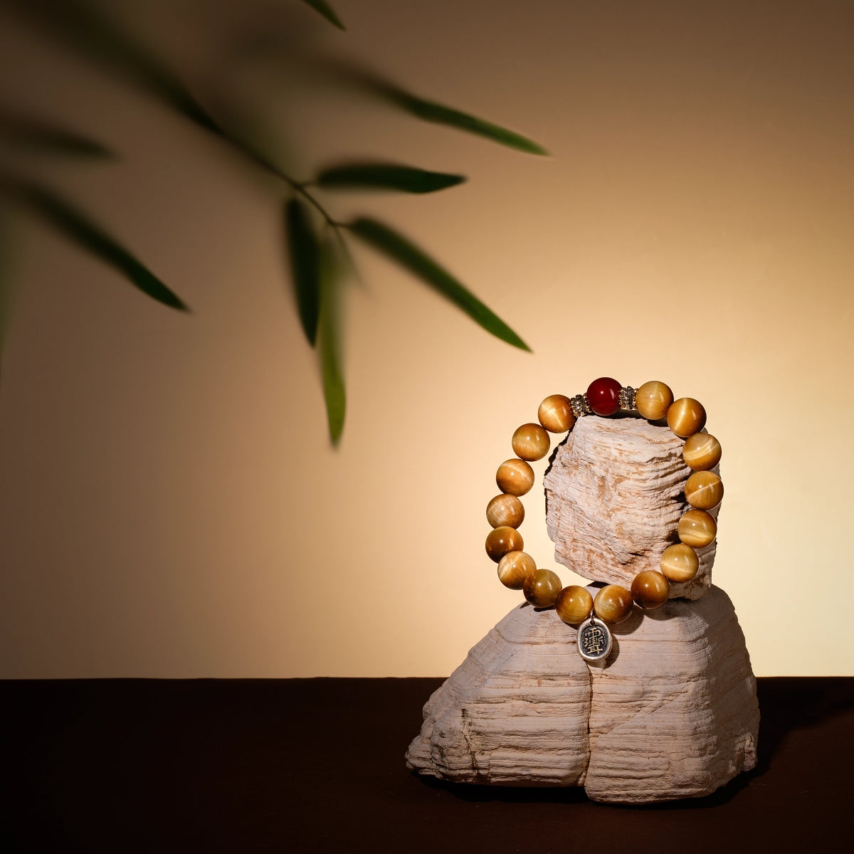 Bracelet For Earth Element Gentle & Balance Energy - Golden Tiger's Eye & Red Agate