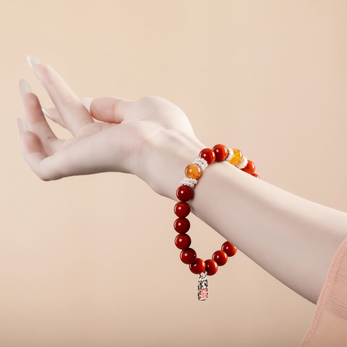 Bracelet For Fire Element Amplified Energy - Red Agate & Citrine