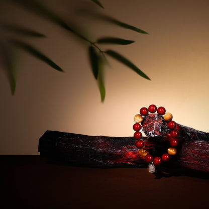 Bracelet For Fire Element Amplified Energy- Red Agate & Golden Tiger’s Eye