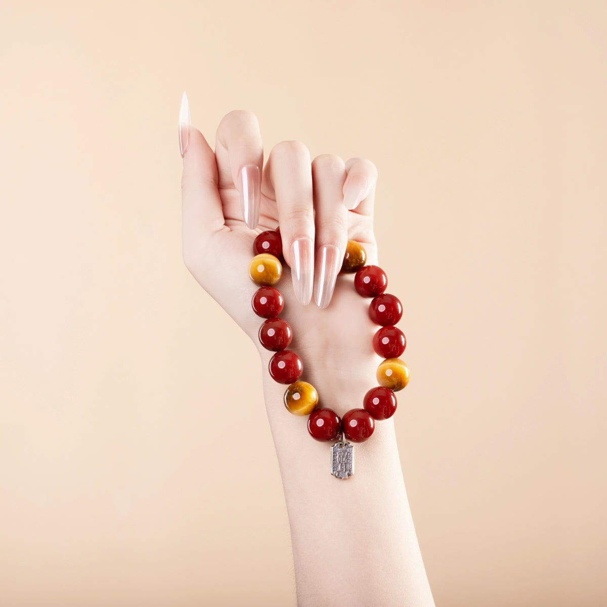 Bracelet For Fire Element Amplified Energy- Red Agate & Golden Tiger’s Eye