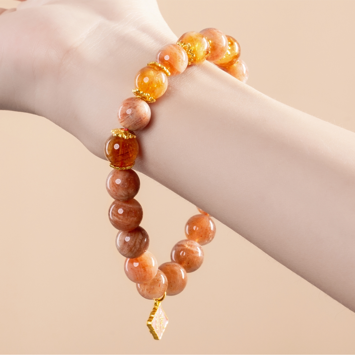 Bracelet For Fire Element Amplified Energy - Sunstone & Citrine