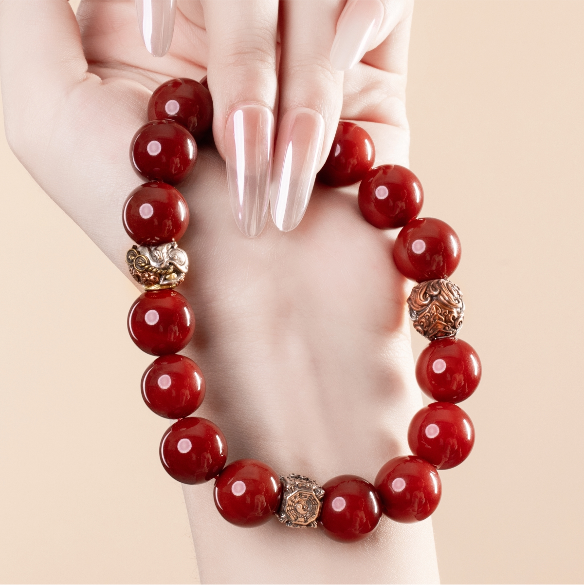 Bracelet For Fire Element Gentle/Balance Energy- Red Agate