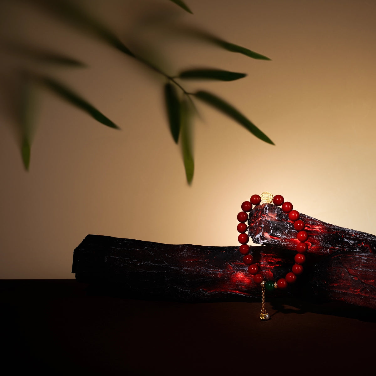 Bracelet For Fire Element Gentle & Balance Energy - Red Agate & Green Agate