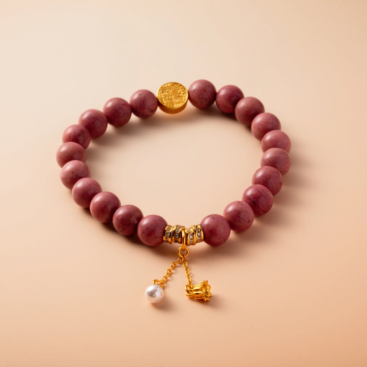 Bracelet For Fire Element Gentle & Balance Energy - Rhodonite