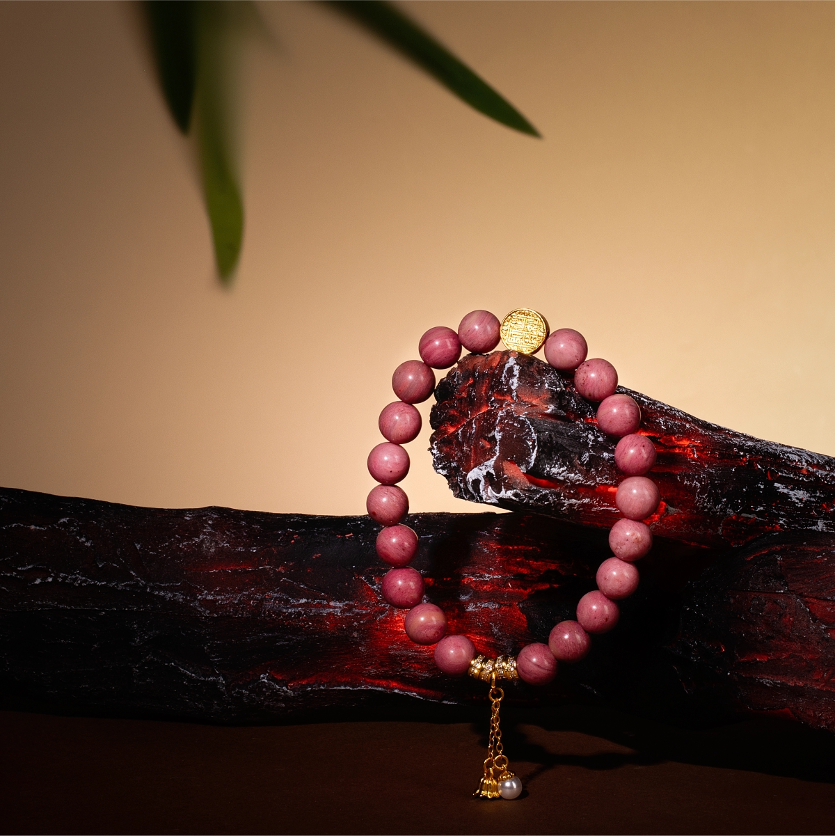 Bracelet For Fire Element Gentle & Balance Energy - Rhodonite
