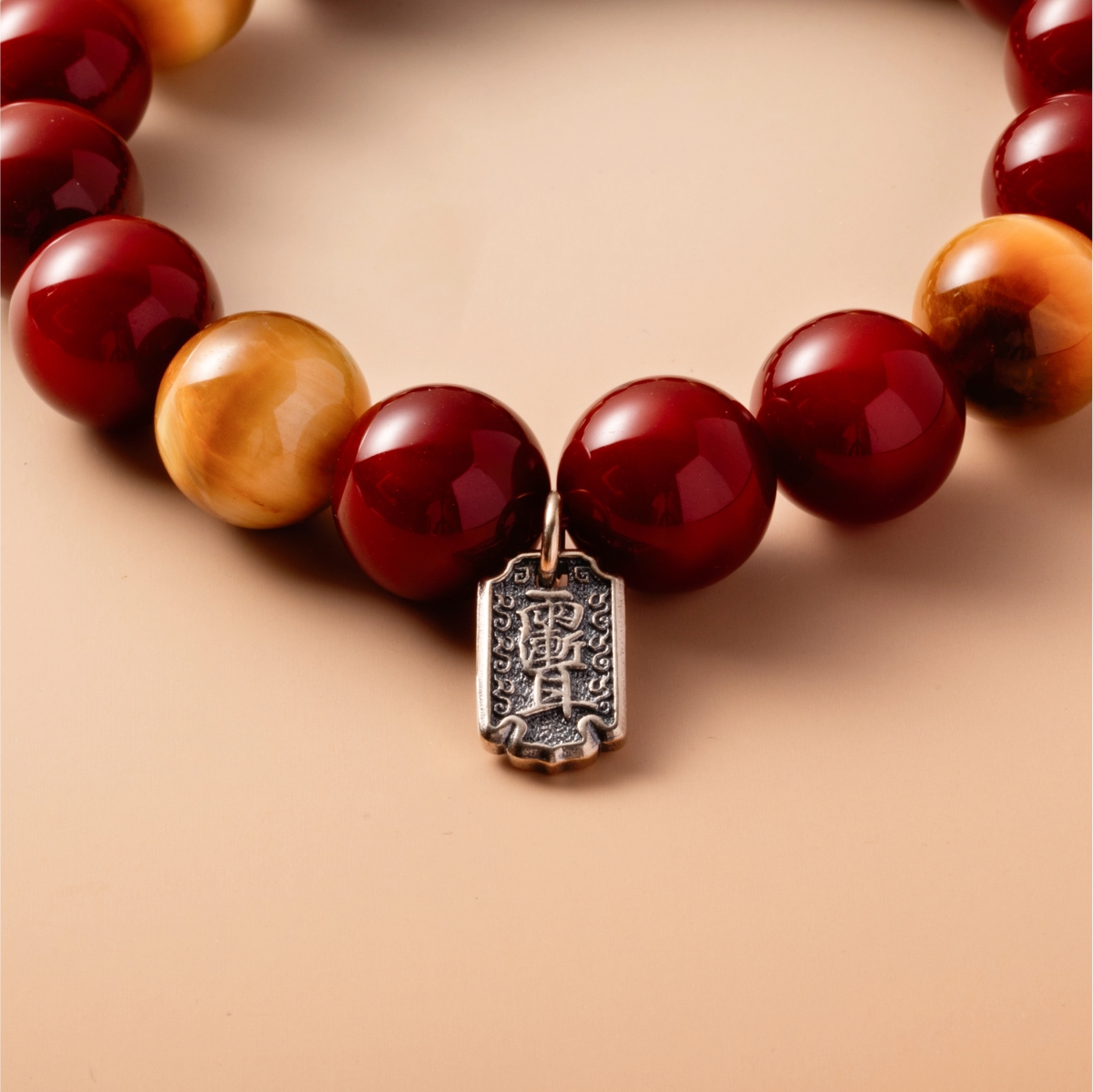 Bracelet For Fire Element Amplified Energy- Red Agate & Golden Tiger’s Eye