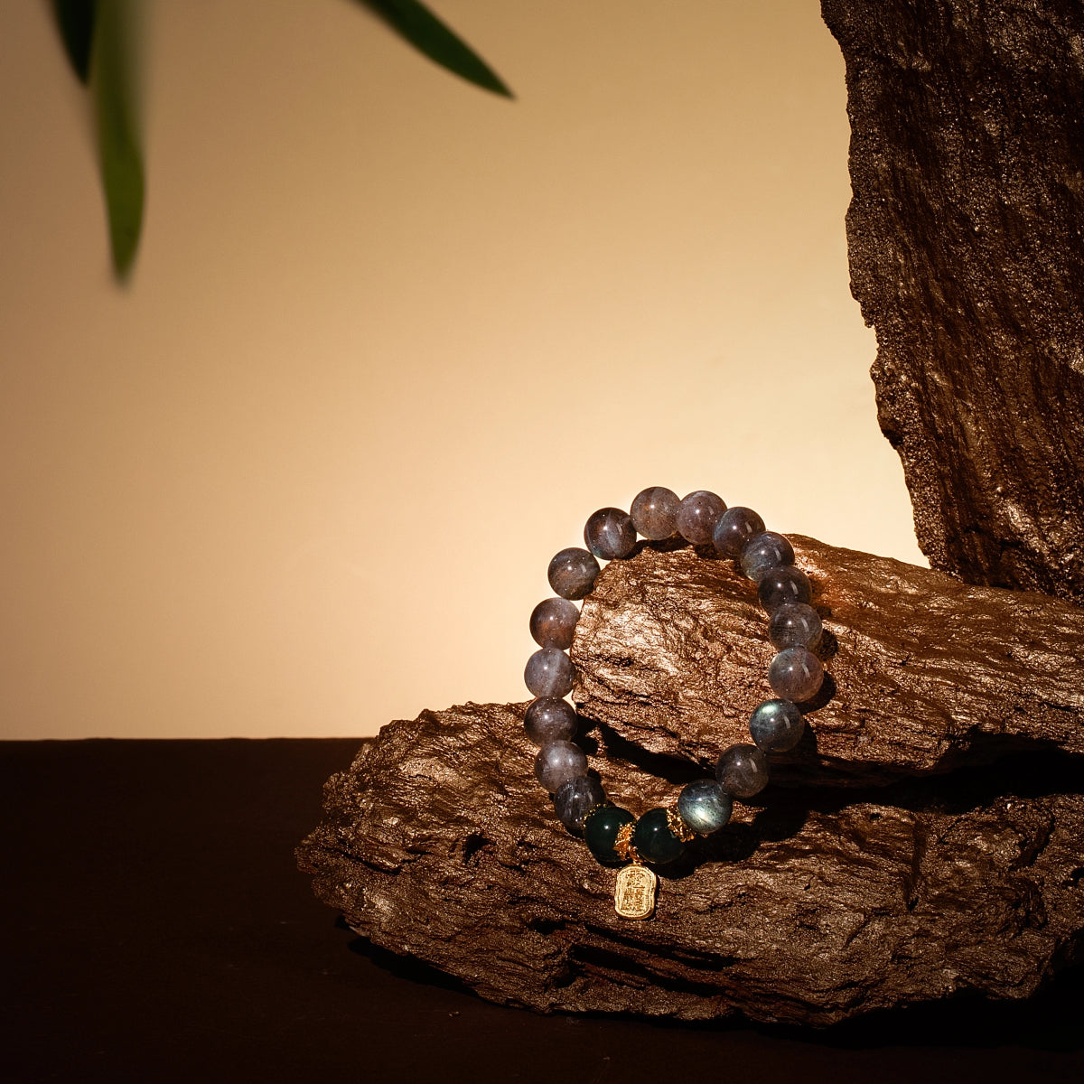 Bracelet For Metal Element Amplified Energy - Moonstone & Jadeite