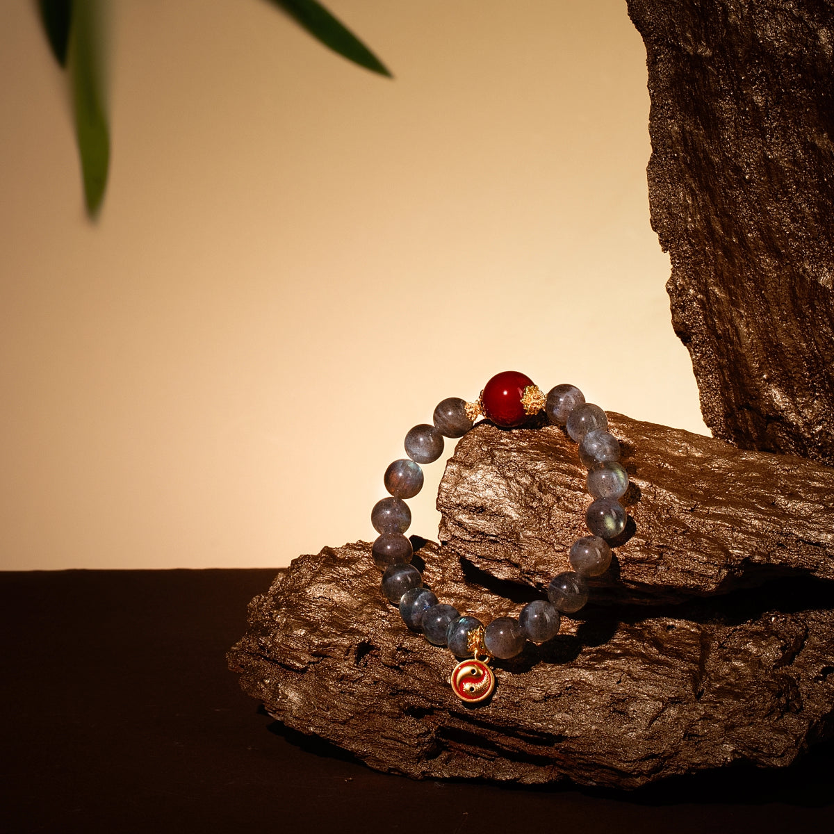 Bracelet For Metal Element Amplified Energy - Moonstone & Red Agate