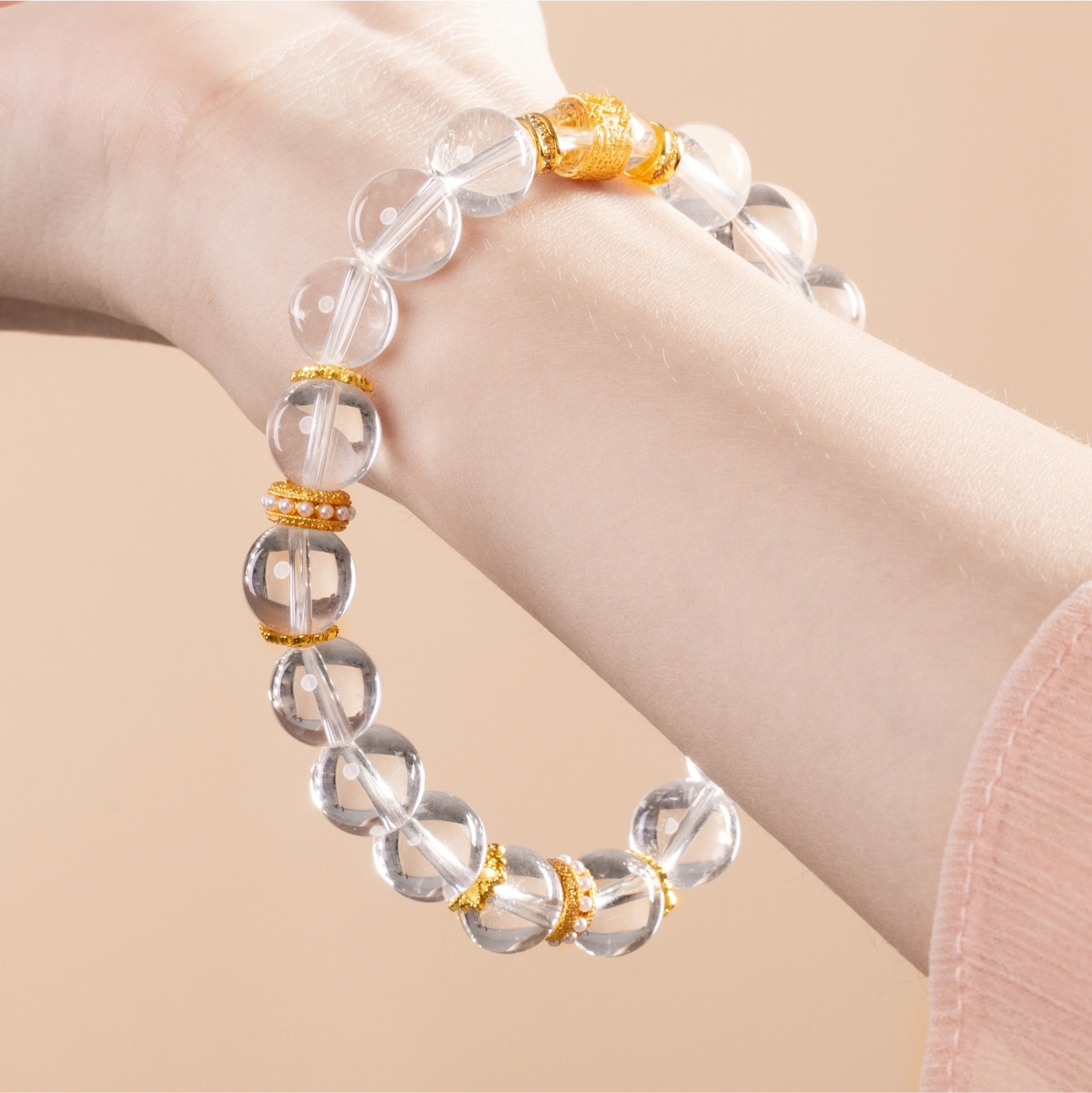 Bracelet For Metal Element Gentle & Balance Energy - Clear Quartz