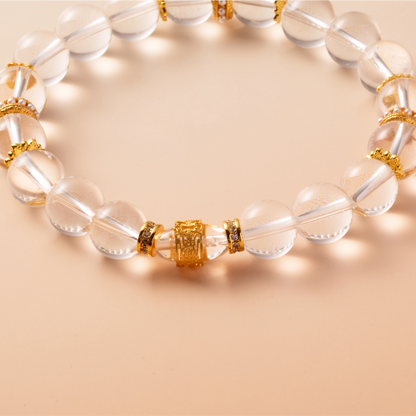 Bracelet For Metal Element Gentle & Balance Energy - Clear Quartz