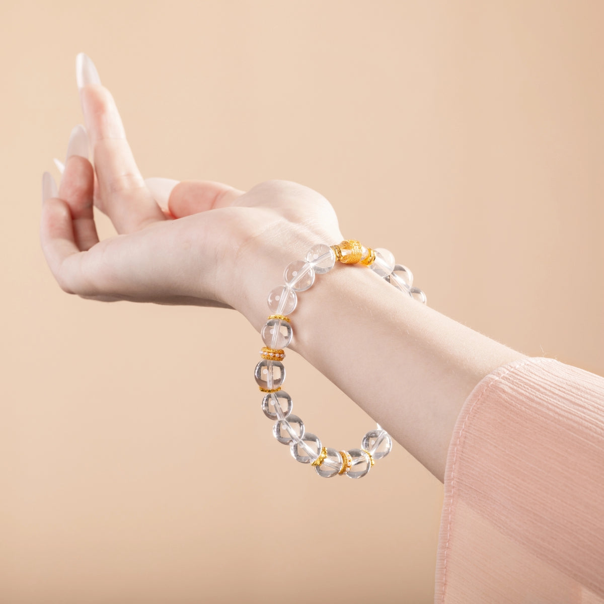 Bracelet For Metal Element Gentle & Balance Energy - Clear Quartz
