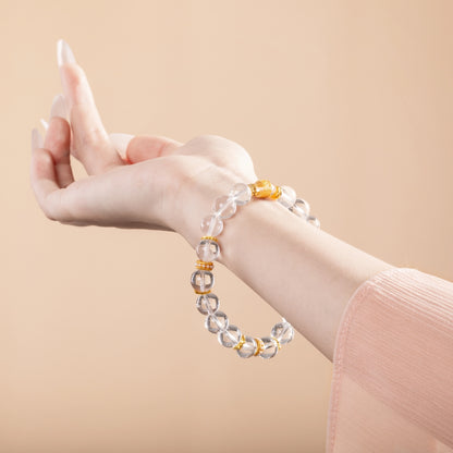 Bracelet For Metal Element Gentle & Balance Energy - Clear Quartz