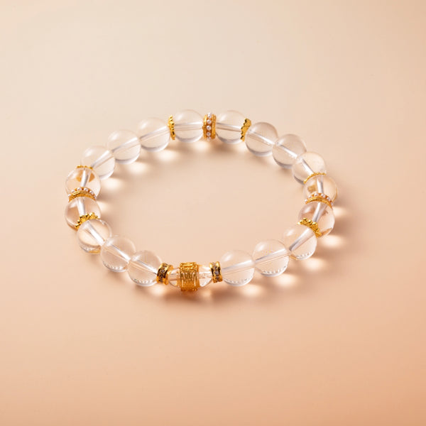 Bracelet For Metal Element Gentle & Balance Energy - Clear Quartz