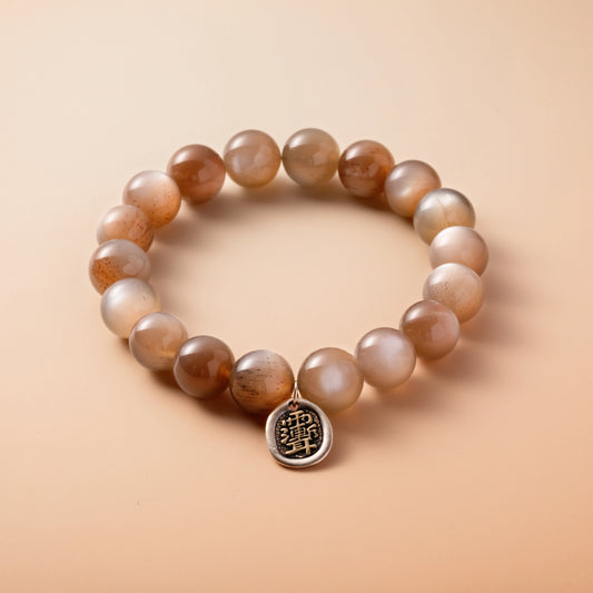 Bracelet For Metal Element Gentle & Balance Energy - Moonstone