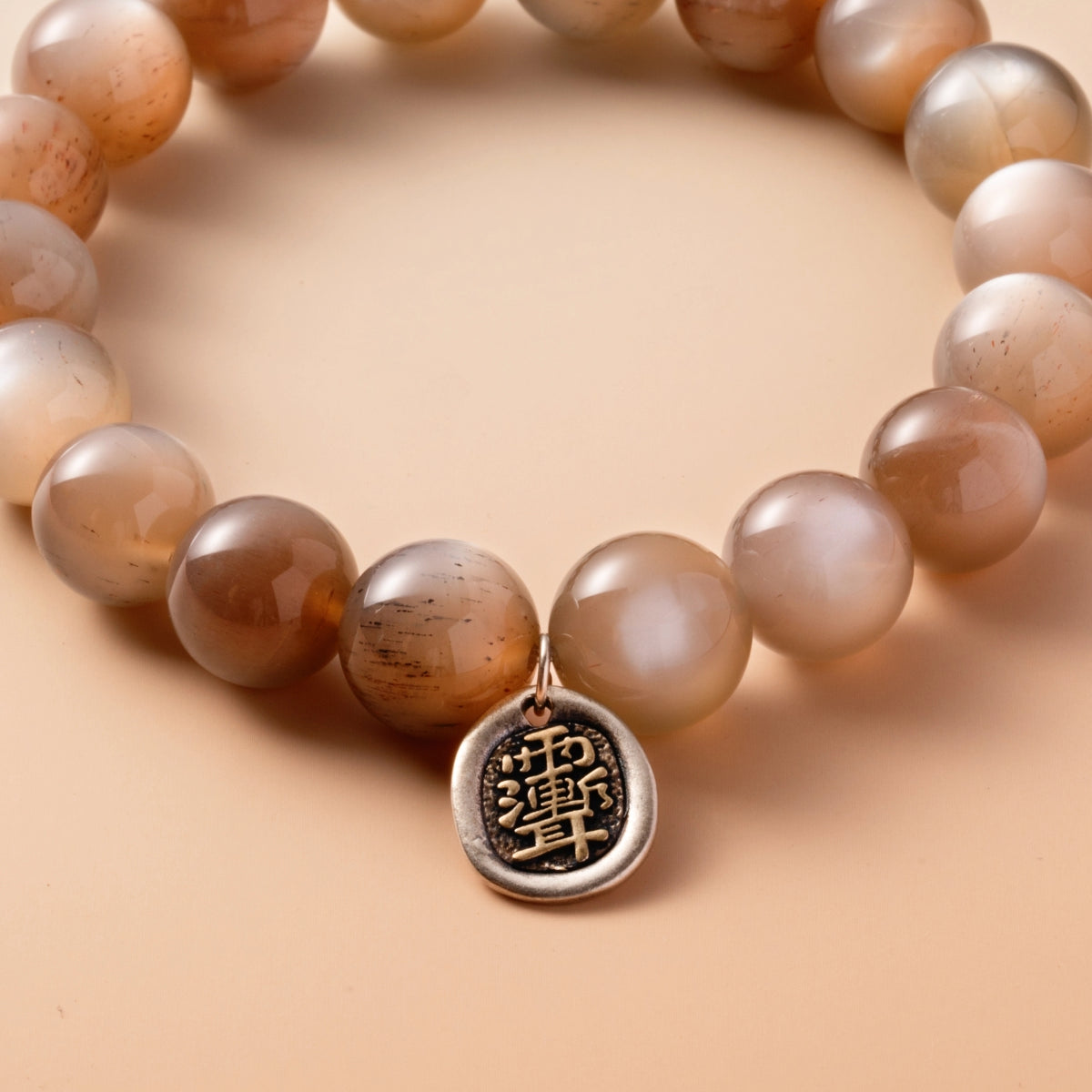 Bracelet For Metal Element Gentle & Balance Energy - Moonstone