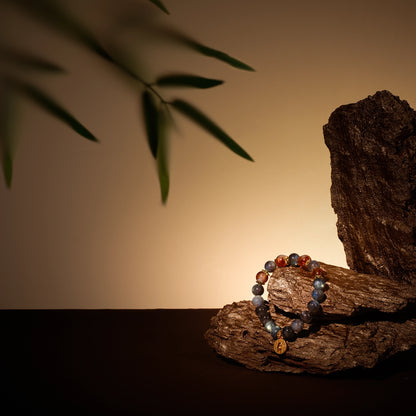Bracelet For Metal Element Gentle & Balance Energy - Moonstone & Citrine