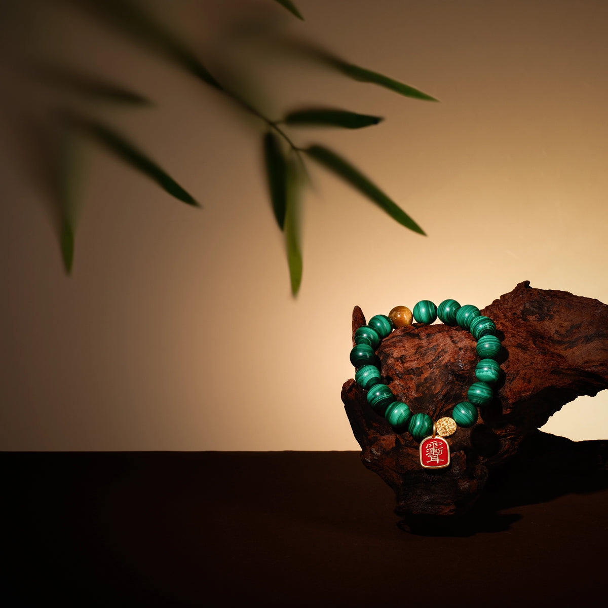 Bracelet For Wood Element Amplified Energy - Malachite & Golden Tiger’s Eye