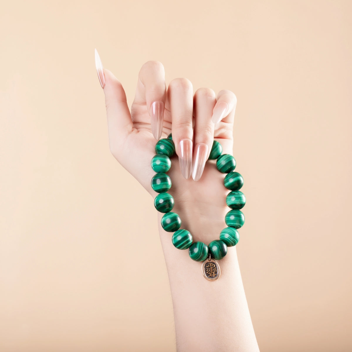 Bracelet For Wood Element Gentle & Balance Energy - Malachite