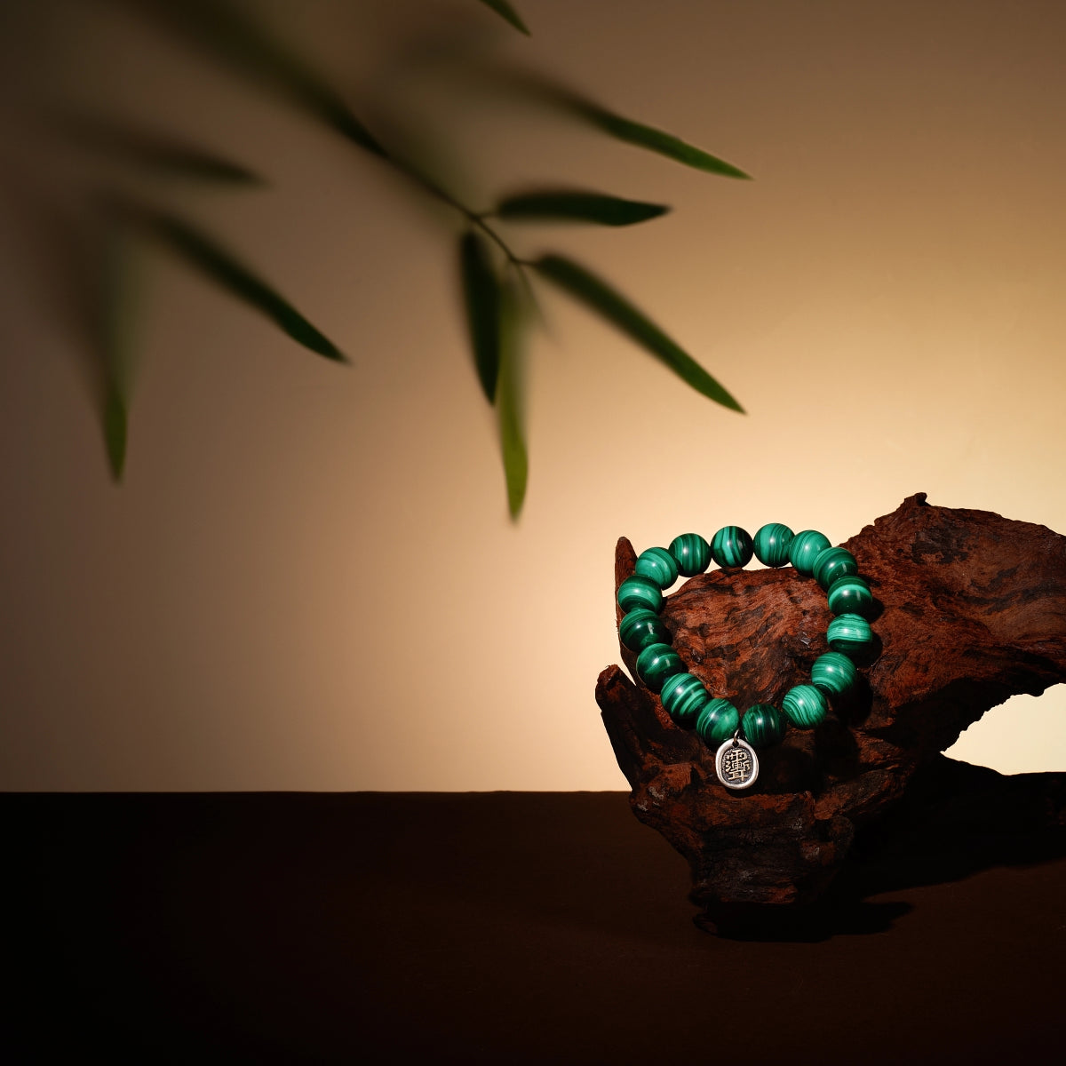 Bracelet For Wood Element Gentle & Balance Energy - Malachite