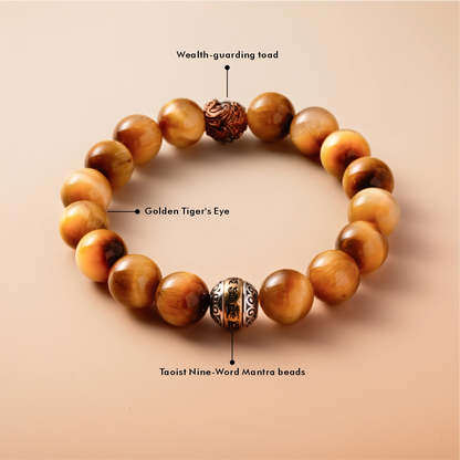 Bracelet For Earth Element Gentle & Balance Energy - Golden Tiger's Eye