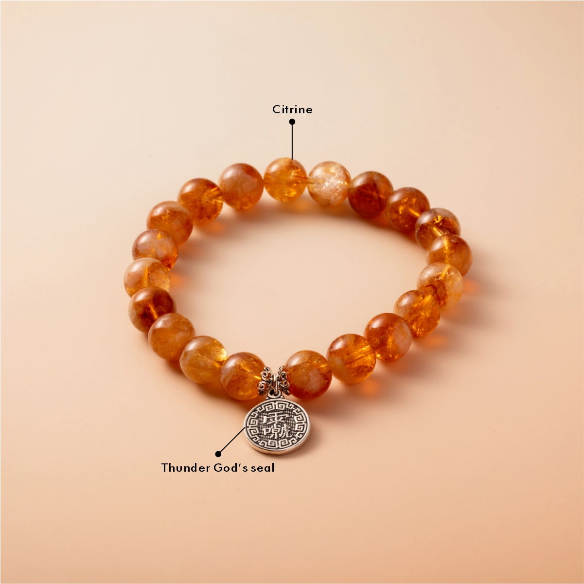 Bracelet For Earth Element Gentle & Balance Energy - Citrine