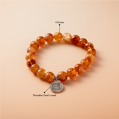 Bracelet For Earth Element Gentle & Balance Energy - Citrine