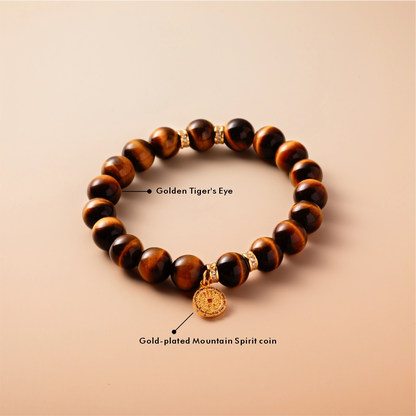 Bracelet For Earth Element Gentle & Balance Energy - Golden Tiger's Eye