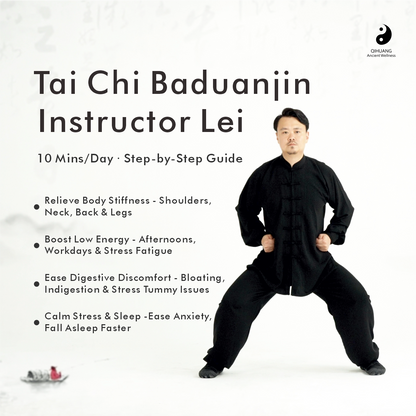 Tai Chi Ba Duan Jin Full Routine: Fix Chronic Stiffness & Sleep Issues | Lifetime Video Course